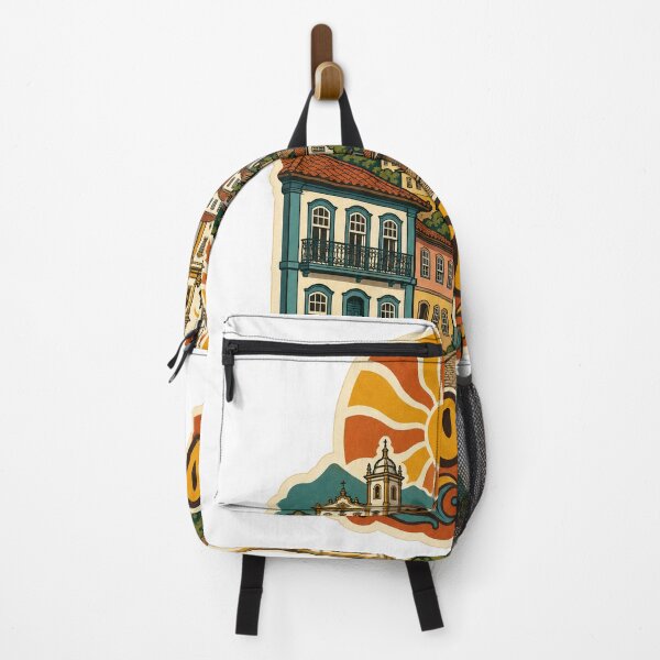 Item preview, Ouro Preto Brazil Travel Souvenir - Retro Illustration designed and sold by VisualArtsOasis.