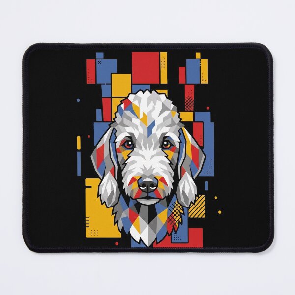 Item preview, Funny Bedlington Terrier Colorful Blocks Geometric Art Mom Dad Kids designed and sold by FurryHavenPH.