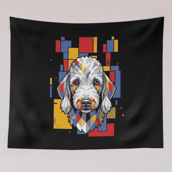 Item preview, Funny Bedlington Terrier Colorful Blocks Geometric Art Mom Dad Kids designed and sold by FurryHavenPH.