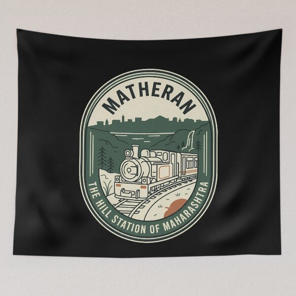 Item preview, Matheran Hill Station Vintage Travel Emblem Train designed and sold by k3rstman1.