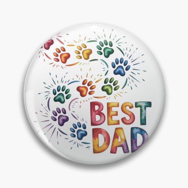Item preview, Best Dad Colorful Paw Print  designed and sold by jkrphoto.