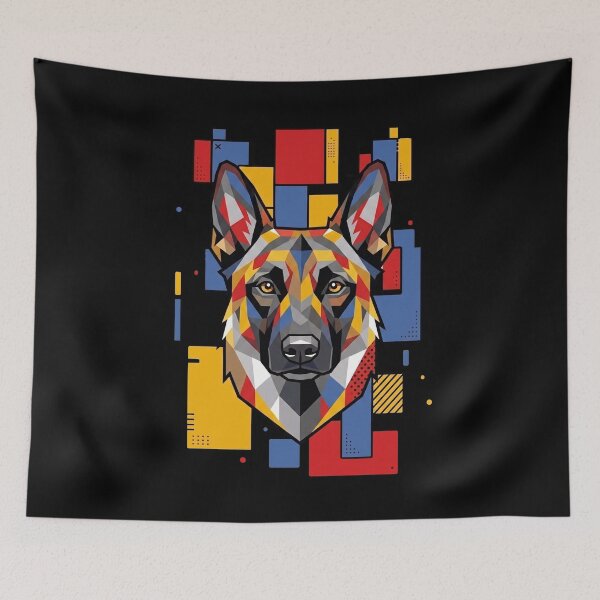 Item preview, Funny Belgian Malinois Colorful Blocks Geometric Art Mom Dad Kids designed and sold by FurryHavenPH.