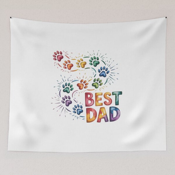 Item preview, Best Dad Colorful Paw Print  designed and sold by jkrphoto.