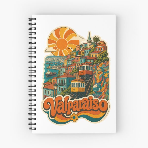 Item preview, Valparaiso Chile Travel Souvenir - Retro Illustration designed and sold by VisualArtsOasis.