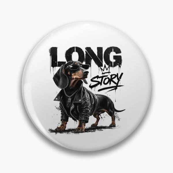 Item preview, Long Story Dachshund | Cool Streetwear Wiener Dog Graphic designed and sold by Pooch & Print Co..
