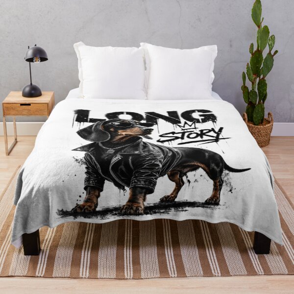 Item preview, Long Story Dachshund | Cool Streetwear Wiener Dog Graphic designed and sold by Pooch & Print Co..