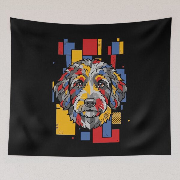 Item preview, Funny Bernedoodle Colorful Blocks Geometric Art Mom Dad Kids designed and sold by FurryHavenPH.
