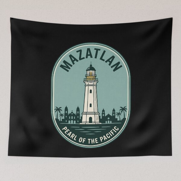 Item preview, Mazatlan Mexico Vintage Travel Emblem Pearl Pacific designed and sold by k3rstman1.