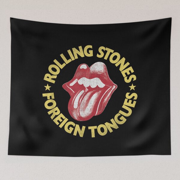 Item preview, Rolling Stones Foreign Tongues Iconic Red Lips Vintage Circular designed and sold by KistanosMeka.