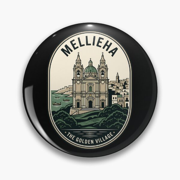 Item preview, Mellieha Malta The Golden Village Vintage Travel Emblem designed and sold by k3rstman1.