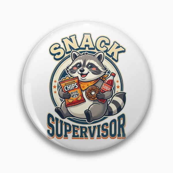 Item preview, Funny Raccoon Snack Supervisor | Food Lover Humor designed and sold by PlumArtDesign.