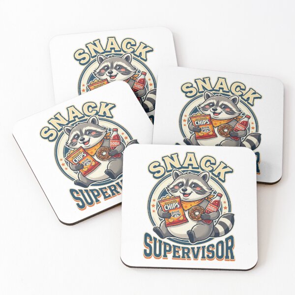 Item preview, Funny Raccoon Snack Supervisor | Food Lover Humor designed and sold by PlumArtDesign.