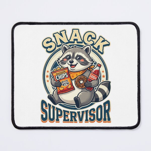 Item preview, Funny Raccoon Snack Supervisor | Food Lover Humor designed and sold by PlumArtDesign.