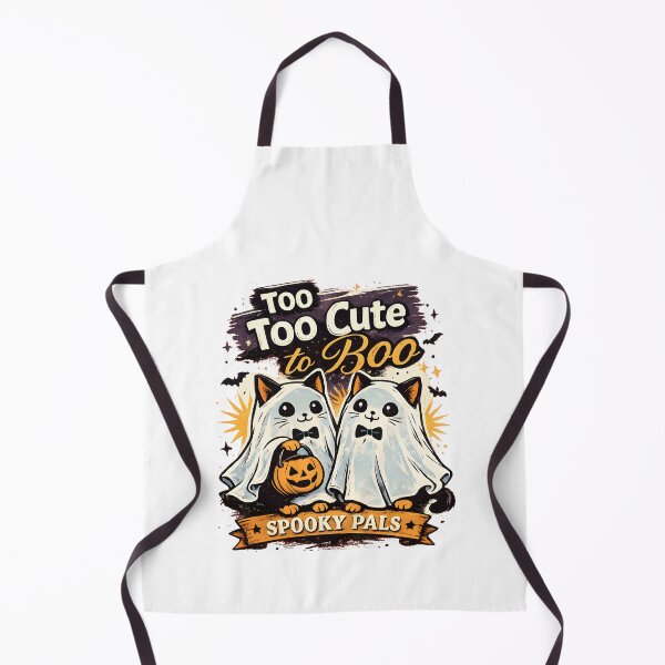 Item preview, Too Cute to Boo Ghost Cats Halloween Aesthetic Art designed and sold by DrawHandArt.
