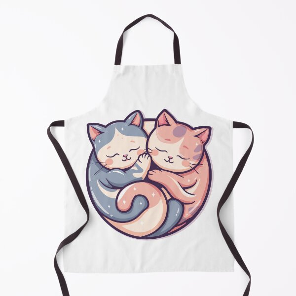 Item preview, Cute Kawaii Sleeping Cats Yin-Yang Sticker designed and sold by VectorForge.