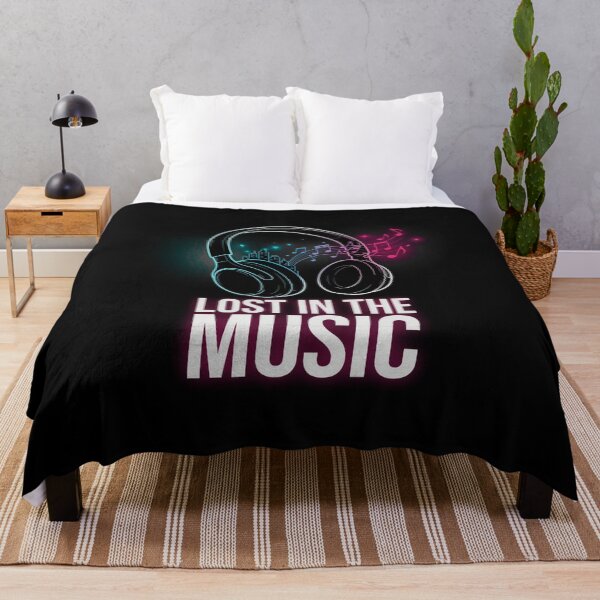 Item preview, Lost In The Music – Headphones City Night Music Design designed and sold by Midnight Veil Designs.
