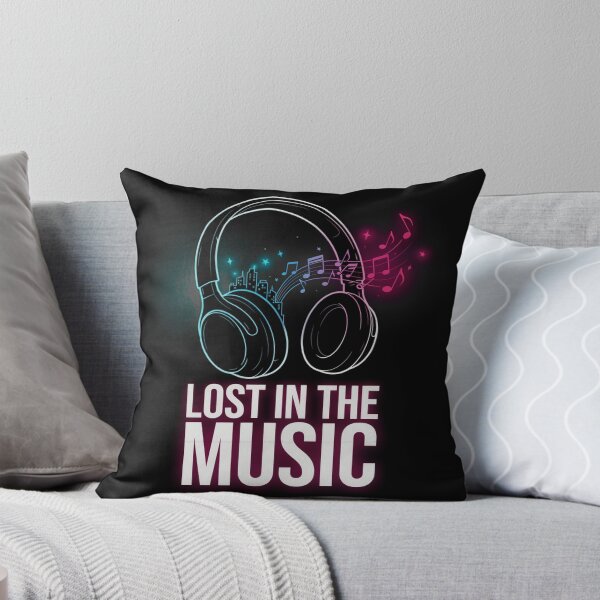 Item preview, Lost In The Music – Headphones City Night Music Design designed and sold by Midnight Veil Designs.