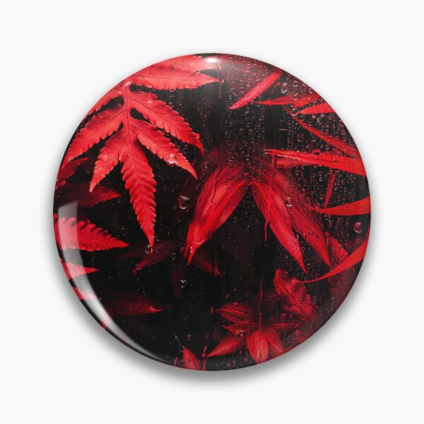 Item preview, Vibrant Red Leaves with Raindrops on a Dark Background designed and sold by Exodoi.