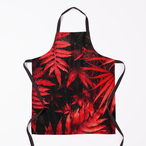Item preview, Vibrant Red Leaves with Raindrops on a Dark Background designed and sold by Exodoi.