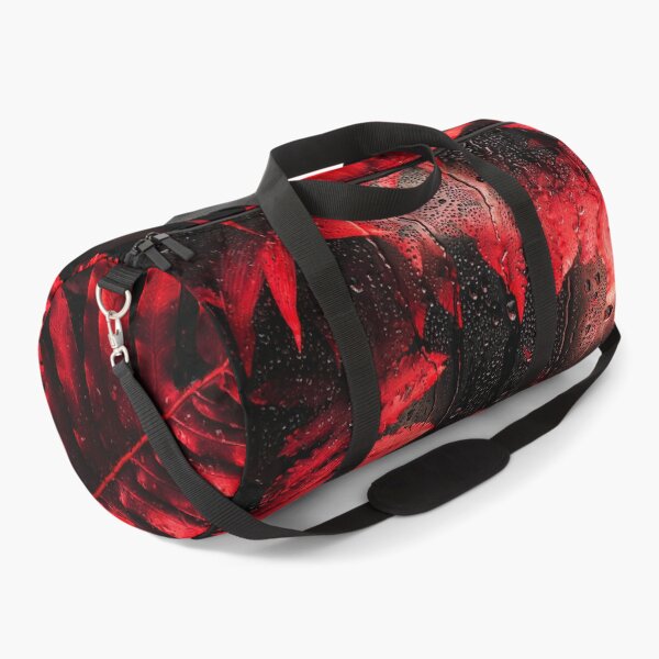Item preview, Vibrant Red Leaves with Raindrops on a Dark Background designed and sold by Exodoi.