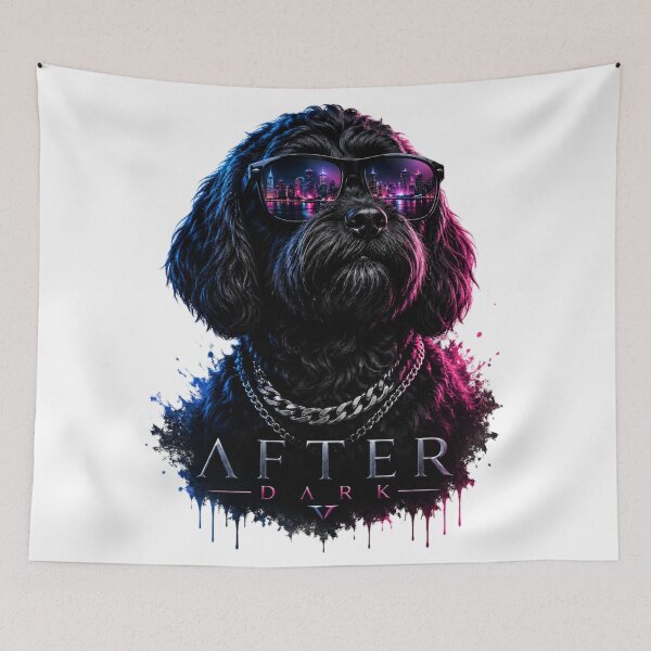 Item preview, Cool Black Cockapoo T-Shirt | After Dark designed and sold by Pooch & Print Co..