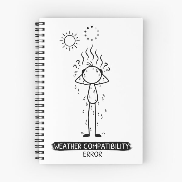 Item preview, Funny Weather T-Shirt | Weather Compatibility Error | Heatwave Humour | Minimalist Stick Figure designed and sold by Pebl-Co.