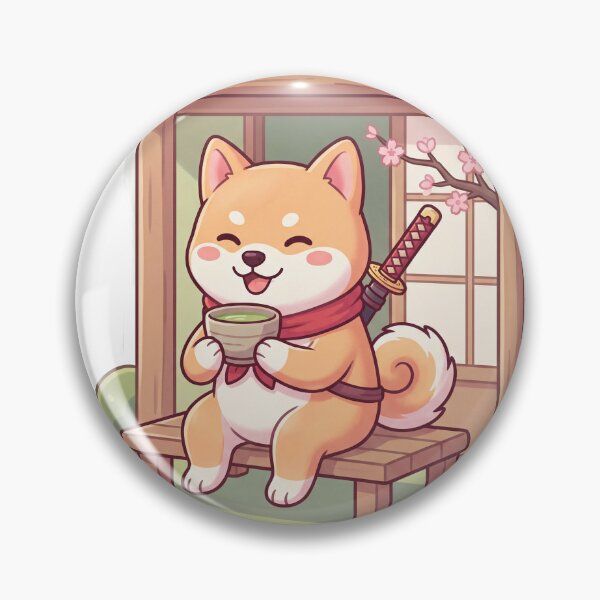 Item preview, Cute Shiba Inu Samurai designed and sold by SutekiArt.