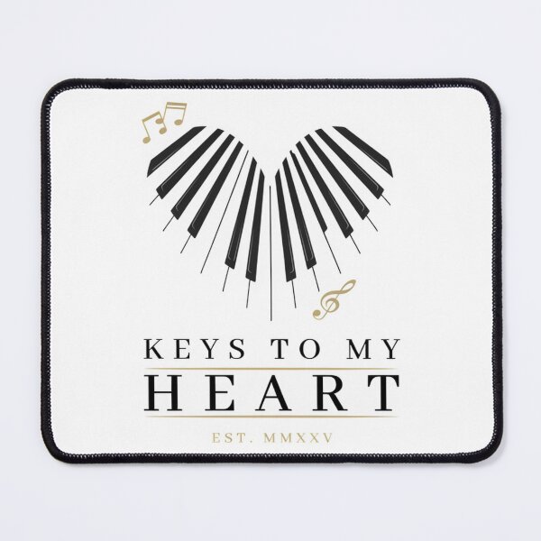 Item preview, Keys To My Heart – Piano Keys Romantic Music Design designed and sold by Midnight Veil Designs.