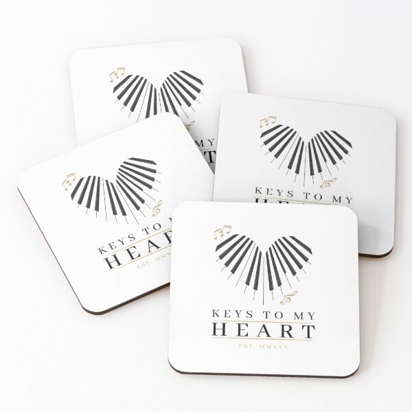 Item preview, Keys To My Heart – Piano Keys Romantic Music Design designed and sold by Midnight Veil Designs.