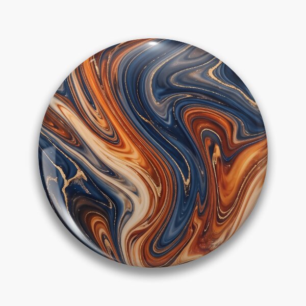 Item preview, Liquid Abstract in Burnt Orange and Navy — Bold Fluid Art designed and sold by SeamPix.