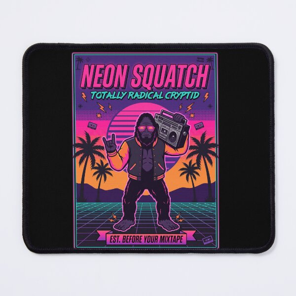 Item preview, Neon Squatch Synthwave Poster designed and sold by Roy & Tiffany.