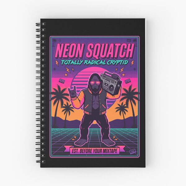 Item preview, Neon Squatch Synthwave Poster designed and sold by Roy & Tiffany.