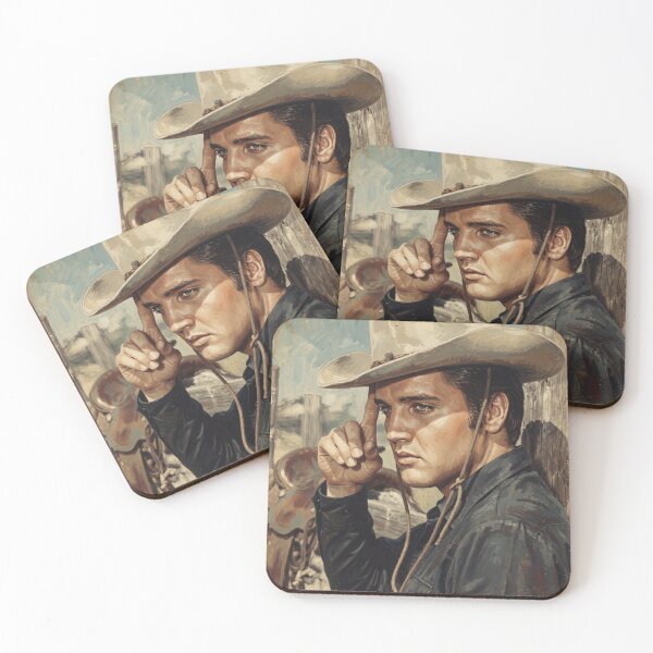 Item preview, Elvis Presley Vintage Cowboy Western Style Oil Painting designed and sold by ElvisVintagePosters.