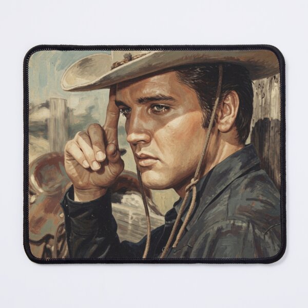 Item preview, Elvis Presley Vintage Cowboy Western Style Oil Painting designed and sold by ElvisVintagePosters.