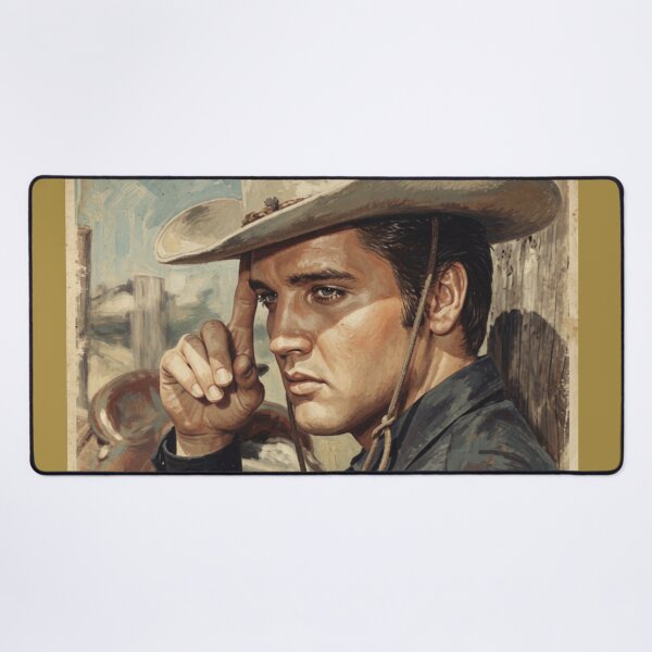 Item preview, Elvis Presley Vintage Cowboy Western Style Oil Painting designed and sold by ElvisVintagePosters.