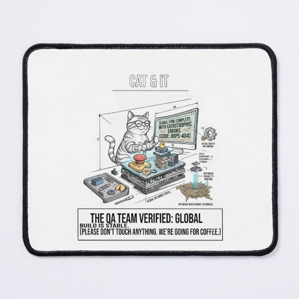 Item preview, Funny Programmer Gift QA Team Please Don't Touch Cat Developer Shirt designed and sold by Dev Mode.