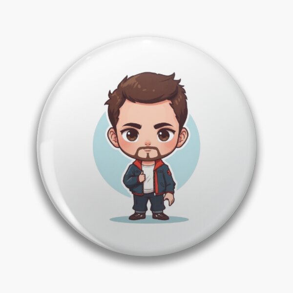 Item preview, Cute Chibi Boy with Beard Anime Mascot Illustration designed and sold by ByKayaPrints.