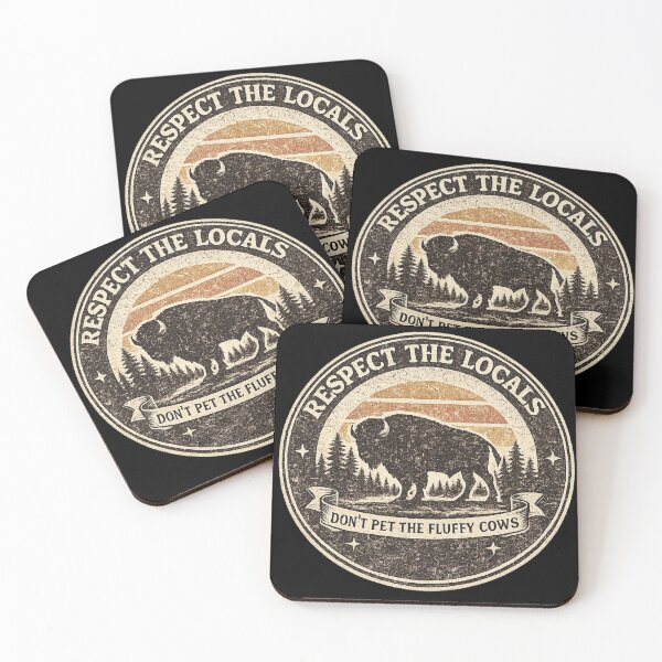Item preview, Respect The Locals Vintage Bison Sunset designed and sold by EvergreenThread.