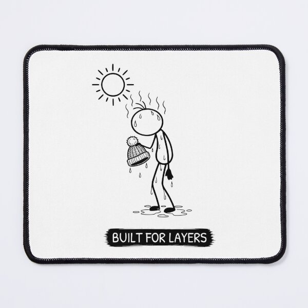 Item preview, Funny Hot Weather T-Shirt | Built For Layers | Summer Humour | Minimalist Stick Figure designed and sold by Pebl-Co.