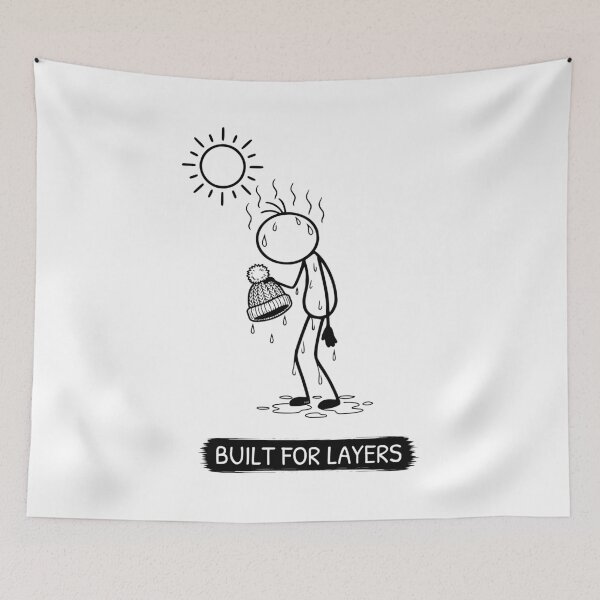 Item preview, Funny Hot Weather T-Shirt | Built For Layers | Summer Humour | Minimalist Stick Figure designed and sold by Pebl-Co.