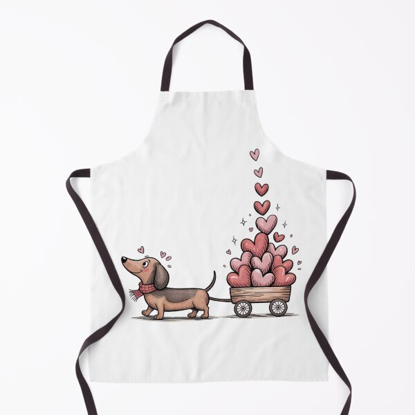 Item preview, Dachshund Pulling a Wagon of Hearts designed and sold by jkrphoto.