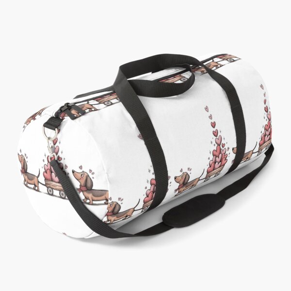 Item preview, Dachshund Pulling a Wagon of Hearts designed and sold by jkrphoto.