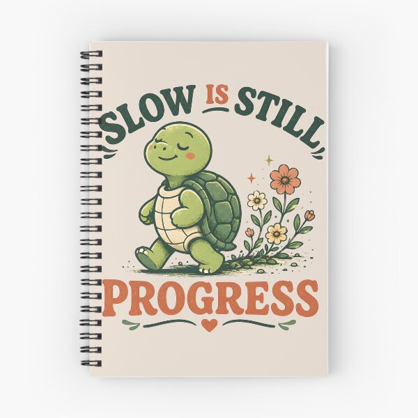 Item preview, Slow Is Still Progress Turtle Quote Sticker  Cute Mental Health & Personal Growth Design designed and sold by  Artistry in Motion by MADsrecreation.