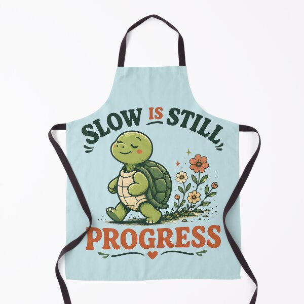 Item preview, Slow Is Still Progress Turtle Quote Sticker  Cute Mental Health & Personal Growth Design designed and sold by  MAD's Recreation Studio.