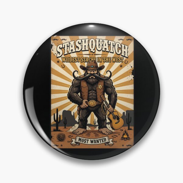 Item preview, Stashquatch Wildest Stache West designed and sold by Roy & Tiffany.