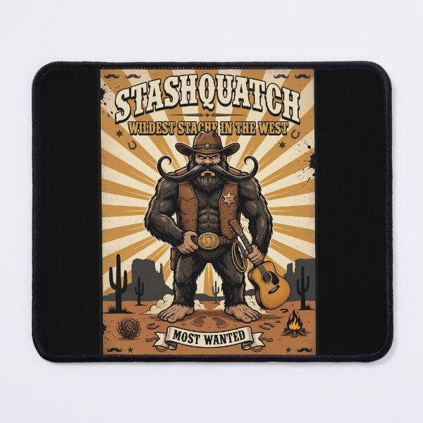 Item preview, Stashquatch Wildest Stache West designed and sold by Roy & Tiffany.