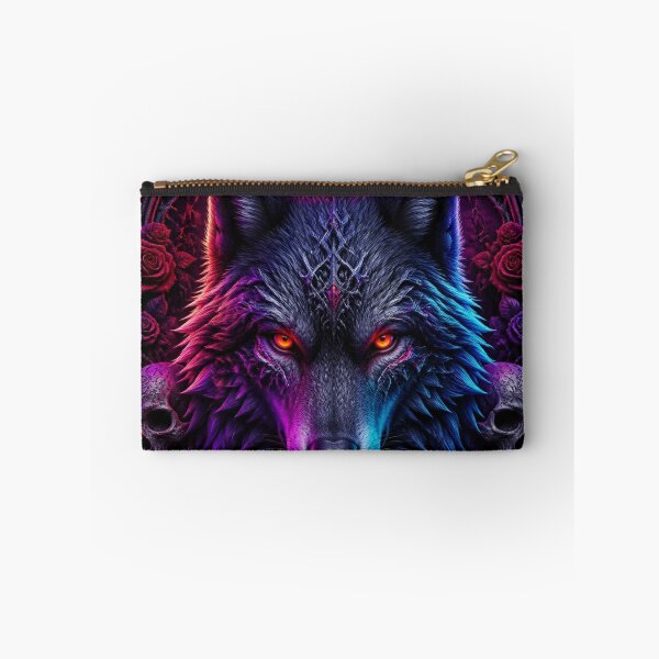 Item preview, Gothic Cyberpunk Wolf with Skulls and Roses designed and sold by AgnesB77.