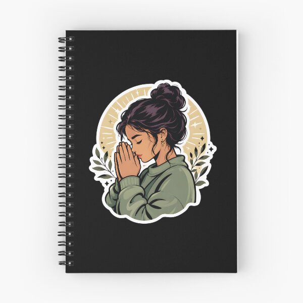 Item preview, Spiritual Christian Praying Woman Faith Art designed and sold by DrawHandArt.