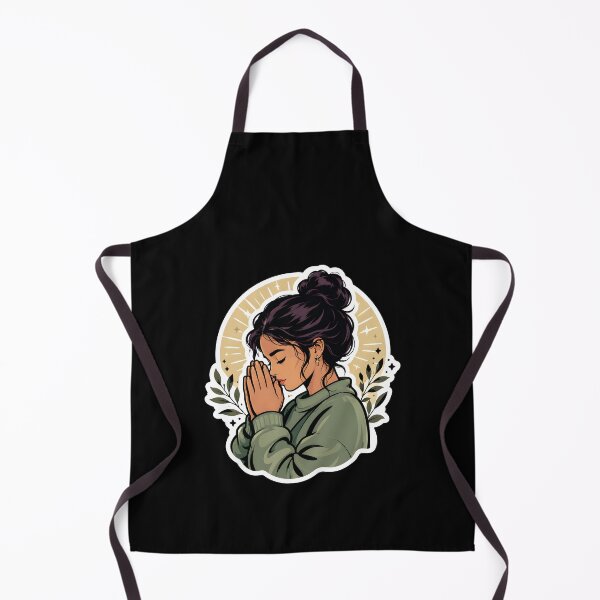 Item preview, Spiritual Christian Praying Woman Faith Art designed and sold by DrawHandArt.