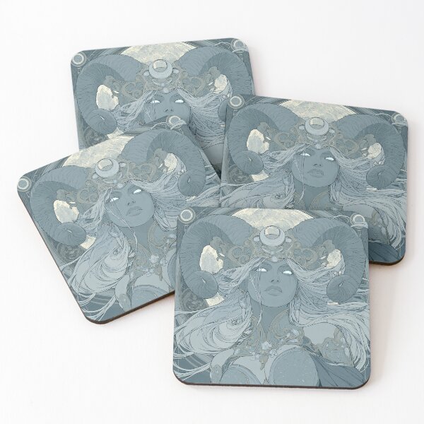 Item preview, Celestial Moon Goddess Fantasy Portrait designed and sold by MythicMood.
